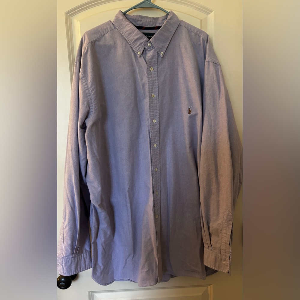 Ralph Lauren Men's Casual Blue Button Down Shirt